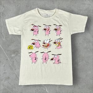 Courage The Cowardly Dog Cartoon Network Size Small Beige T-Shirt